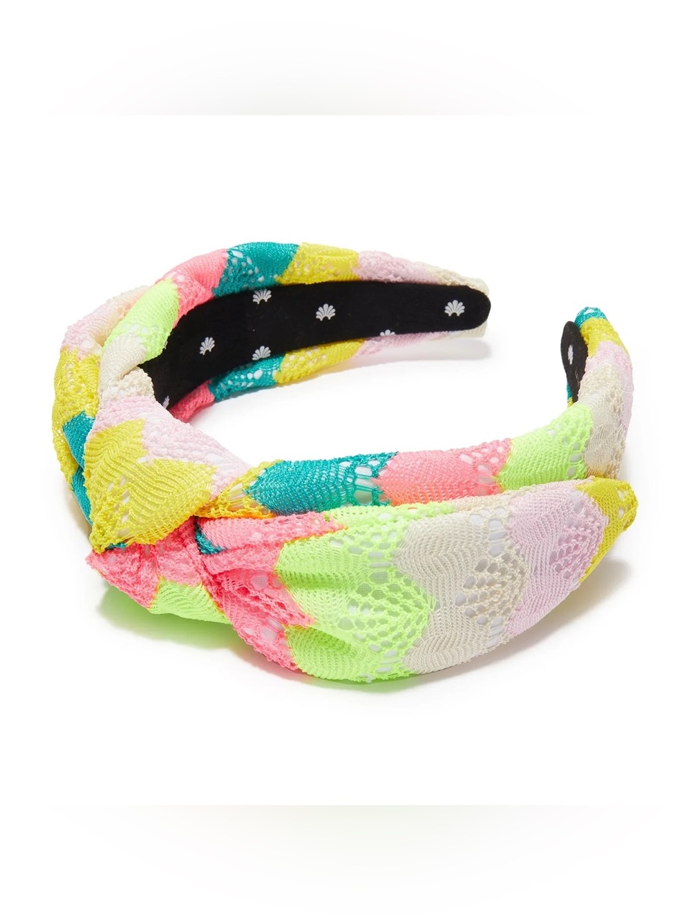 Lele Sadoughi Headband Ocean Cove Shell Eyelet Veronica Woven Colorful NEW NWT